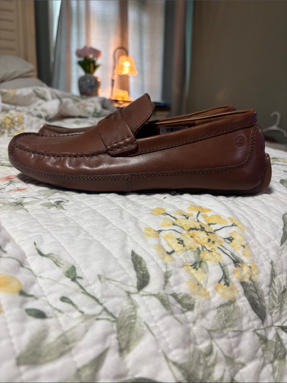Clarks Men's Brown Leather Penny Loafers